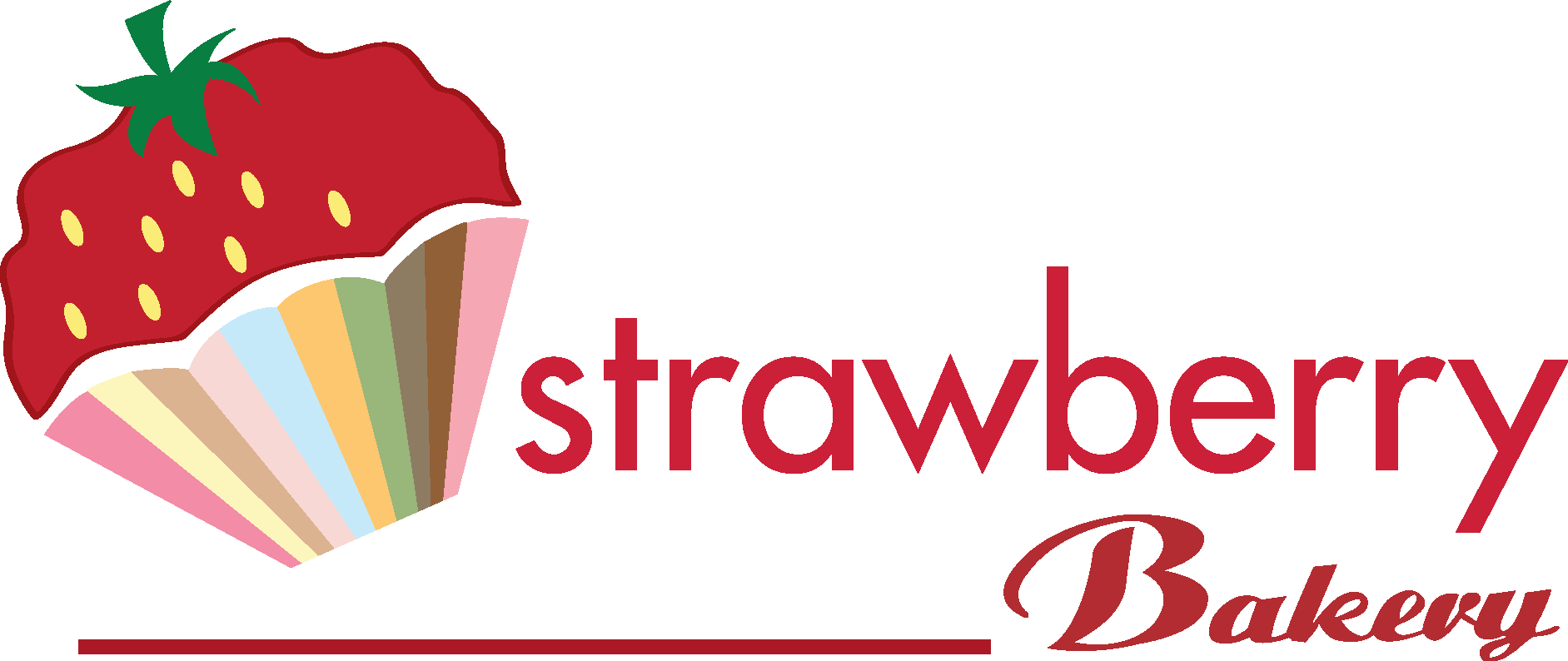 Strawberry Bakery Logo Vector Logo